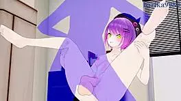 Yuzuki choco and tokoyami towa intense sex - hololive vtuber hentai!