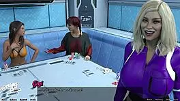 Stranded In Space: Strip Poker With Boobs And Cumshot