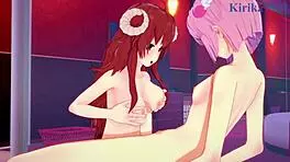 i watch shamiko and momo in intense futanari sex, the demon girl next door