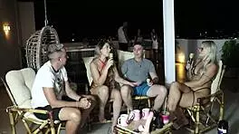 Ela Cardone and Victor Mustang Fuck Outdoors in Sheer Red Lingerie on First Meet