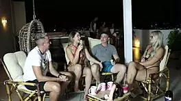 Ela Cardone and Victor Mustang Fuck Outdoors in Sheer Red Lingerie on First Meet