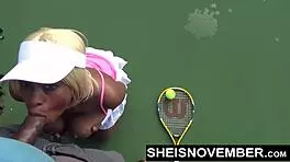 Young 18+ Ebony Msnovember Gets Huge Facial from Big Cock