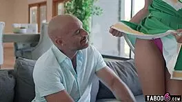 Black cheerleader teen Alexis Tae gets seduced by stepdad Charles Dera