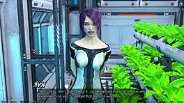 Stranded in space, meeting shy emo girl with big tits