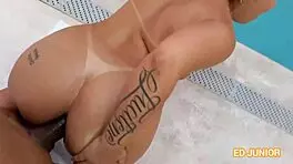 hey, anal bareback with this hot latina novinha, full on red and sheer