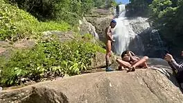 Amateur Latina Teen 18+ GETS POUNDED at Waterfall Outdoors