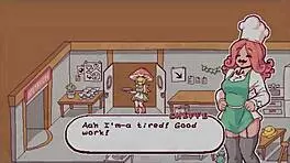 Futanari Hentai Game: Kinky Waitress Puts Cum On Pizza