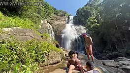 Amateur Latina Teen 18+ GETS POUNDED at Waterfall Outdoors
