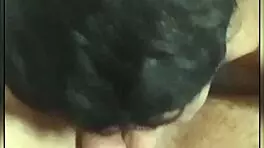 The milf stepmother slurps on her stepson's huge cock