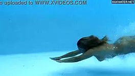 Irina Cage Nude Swimming Underwater
