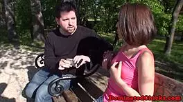 Petite Euro sub, bound tight, banged hard in BDSM group domination! Wow!