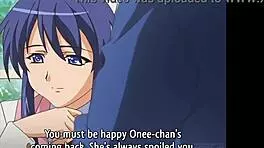 Touching waitress's ass behind the bar, she sucks me off in hentai