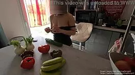 Dazzlingfacegirl's First Cucumber Ride In Pussy