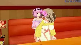 Ryona, Yumi, Haruka, Hibari in Wild Futanari Sex Frenzy!