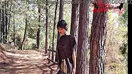 Gothic Elf Teen 18+ Plays with Toys in Forest Setting