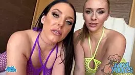 big titty threesome with angela white and angel young 18+s! 🔥