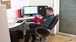 German teen 18+ bangs new colleague on first office day! 😜