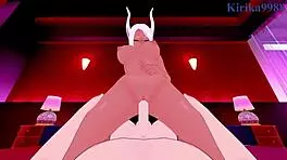 I watch Toru Hagakure and Rumi Usagiyama Mirko have intens sex in this POV hentai, with big tit and creampie