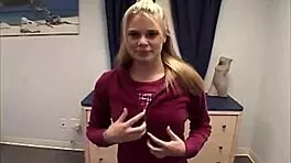 Tiny Blonde Teen Rubs Her Pussy In Amateur Solo Session