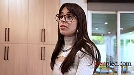 My Nerdy Assistant Isn't Tech Savvy But Masters Cock in Office