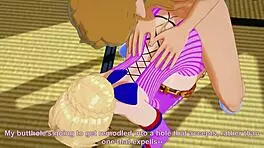 buttsex magic with saber in 3d hentai game