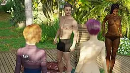 busty redhead with glasses exposes massive cock in taboo university blowbang