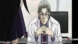 Yo, old teacher bangs naive lesbian students straight on Hentaix99
