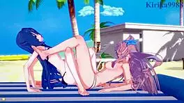 Tsubasa and Maria Intense Lesbian Futanari Sex