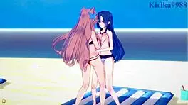 Tsubasa and Maria Intense Lesbian Futanari Sex