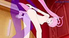 hanekawa hasumi and kurosaki koyuki get intense in blue archive hentai 😈