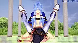 Amari Aquamarine and Kaguya Nanbu Intense Lesbian Play