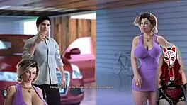 Apocalust 5 - milf flashing big tits under skirt in cartoon