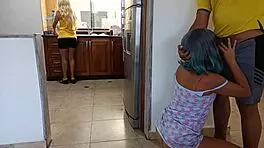 Behind Stepmother's Back, Sex with Her Husband!