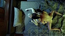 Mature cougar smashed hard by young stud in garage threesome