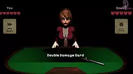 Curvy teen in 3D anime X roulette lies on table for monster cock fucking and squirting