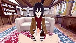 Mikasa and Annie get intense in this POV hentai scene from Attack on Titan! 😍