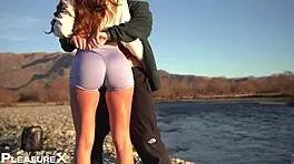 She Dominated Him in the Woods with Outdoor Pegging