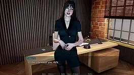 The Gain Trials 01: Blonde BBW's Big Tits Lactate in 3D Game Action