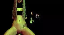 Want to see this busty blonde sucking big cock in anime?