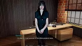 The Gain Trials 01: Blonde BBW's Big Tits Lactate in 3D Game Action