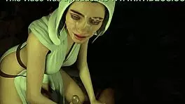 3d hentai princess leia from star wars teases with handjob joi