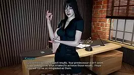 The Gain Trials 01: Blonde BBW's Big Tits Lactate in 3D Game Action