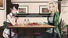Tsunade and Tenten from Naruto give wild handjobs and foot jobs at a public restaurant. It’s pure hentai chaos in part 8!