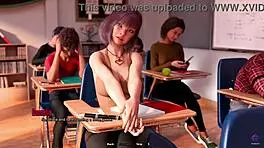 Student says 'watching teacher's huge ass in class' in 3d hentai game.