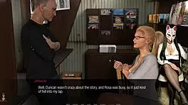 Wow, long legs on old dude's crotch in anime skirt! 😍