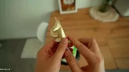 Step Sister’s Birthday Surprise With Deepthroat and Cum-Filled Pie in Tight Pussy