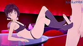 哇，看Masumi Sera和Momiji Ooka在疯狂侦探柯南Hentai行动