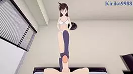 Ran mouri and sonoko suzuki have intense sex with creampie in hentai