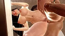 young japanese with huge tits says she loves fucking in 3d hentai