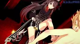 Sucrose And Hu Tao Feel Intense Pleasure With Aether.